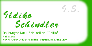ildiko schindler business card